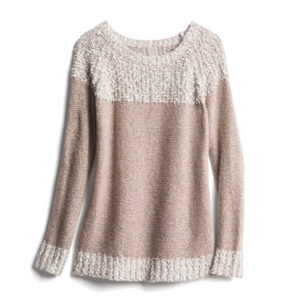 Fate Clairina Textured Knit Blush Pullover Sweater Small